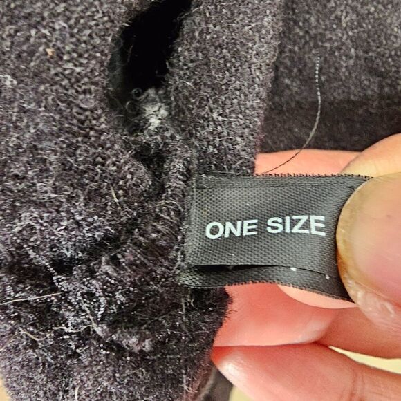 EUC ANNIKKI KARVINEN WOOL OVERSIZED TILE PATTERN LAPEL PONCHO ONE SIZE - Picture 14 of 16